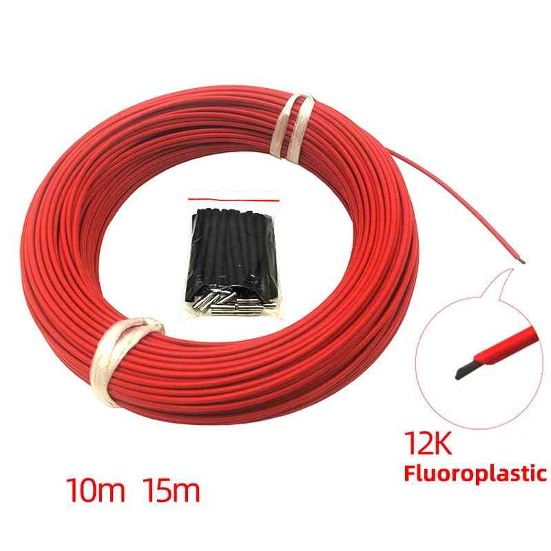 10m / 15m-33ohm, 12k fluoroplastický elektrický topný kabel