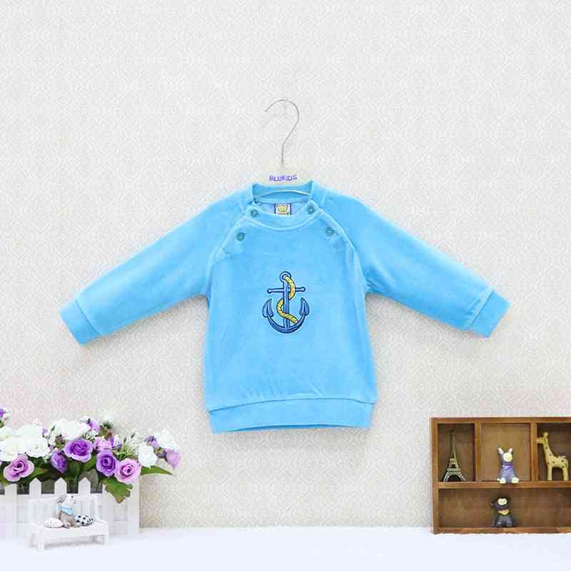 Baby Velour Double Breasted Blouse And Clothes - Kids Long Sleeve Clothing Christmas