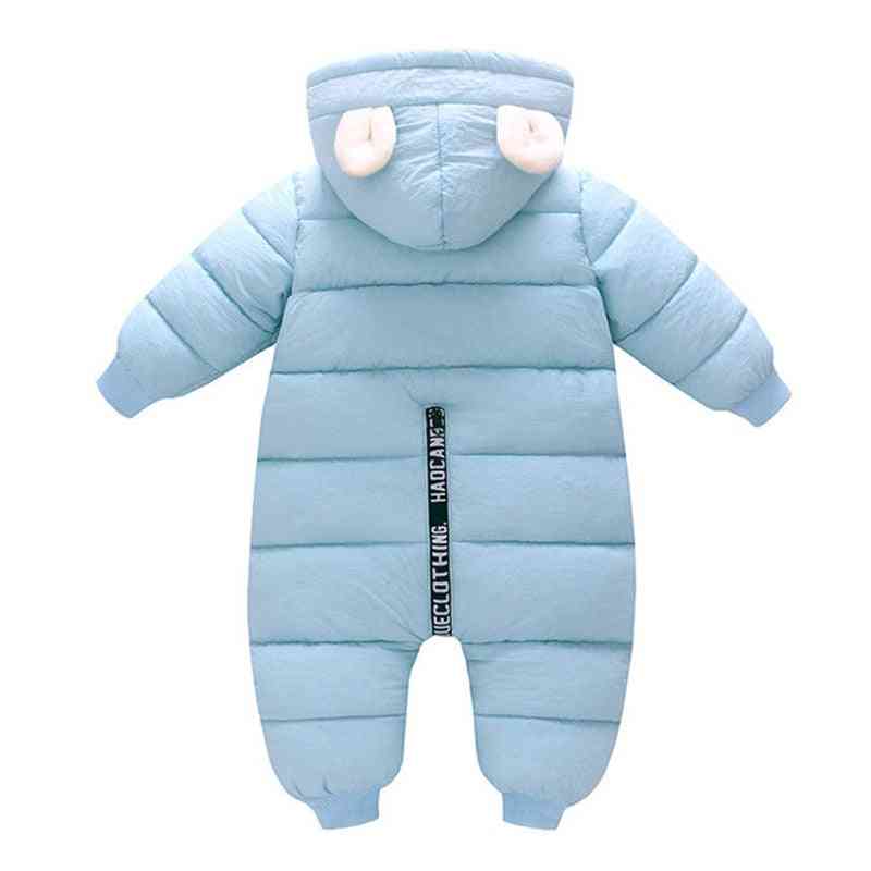 Winter Warm, Thick Romper-hooded Snowsuit