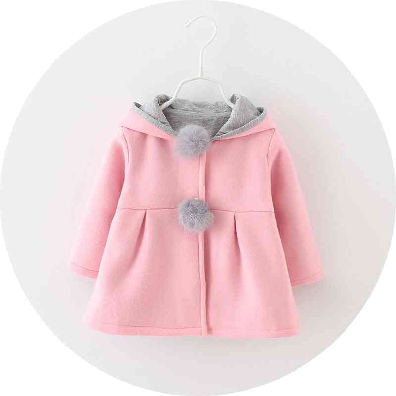 Girls Princess Coat Jacket- Rabbit Ear Hoodie Casual, Outerwear