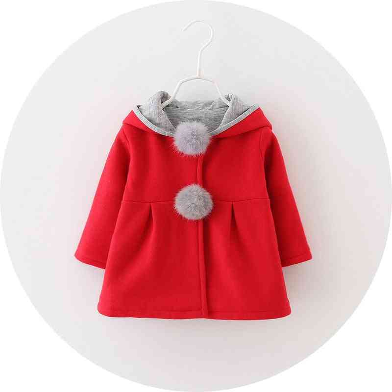 Girls Princess Coat Jacket- Rabbit Ear Hoodie Casual, Outerwear