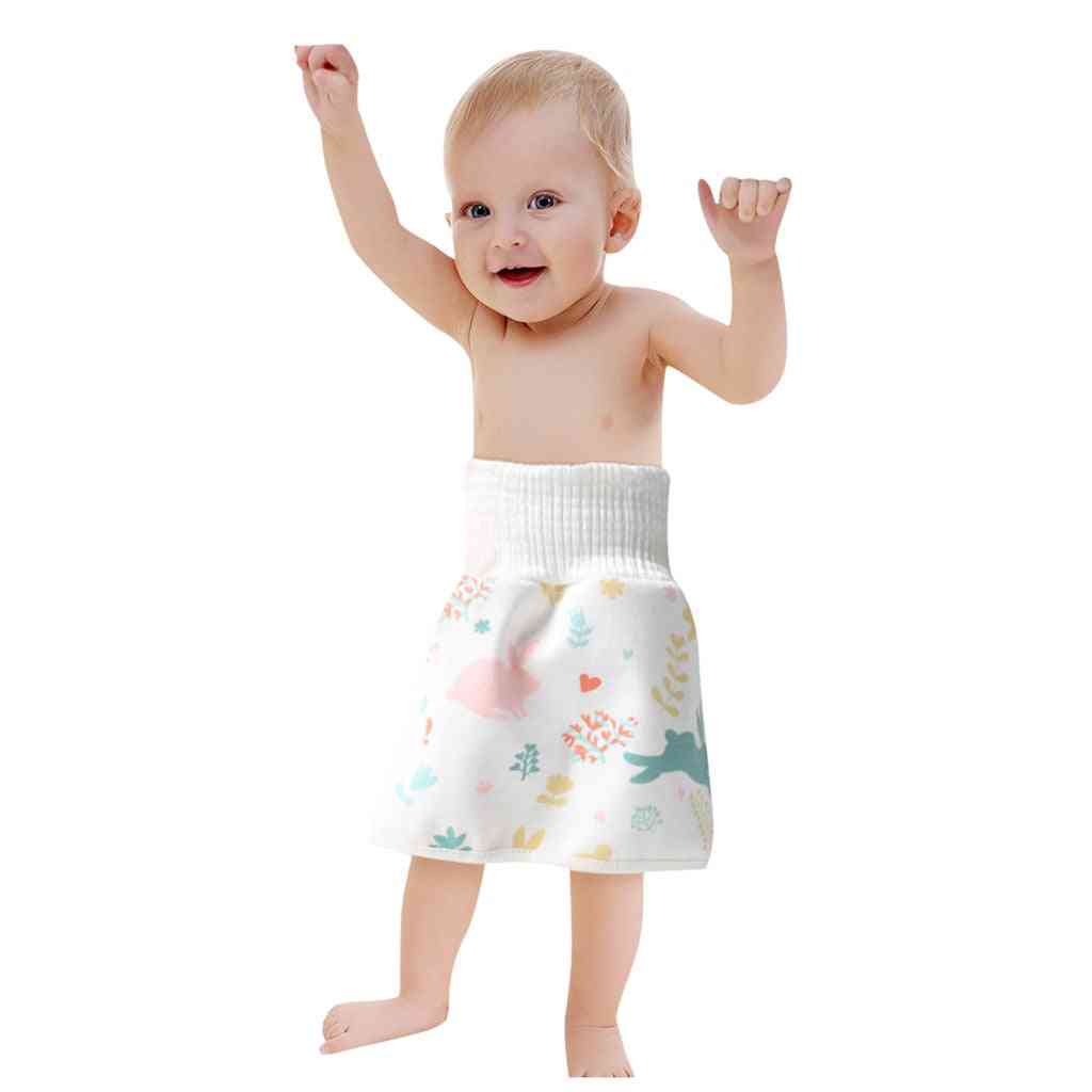High Waist Elastic Training Skirt, Waterproof For Baby