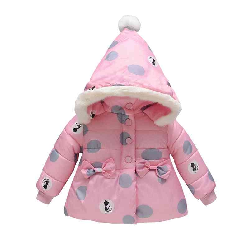 Casaco de bebé feminino com casaco exterior, r casaco de inverno com capuz