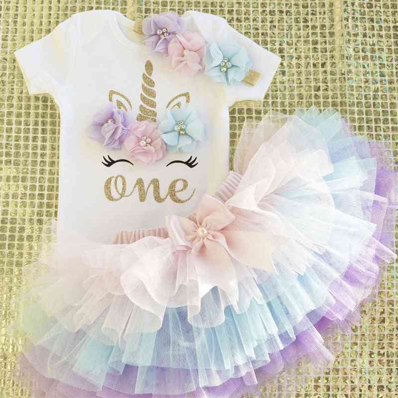 Oblečenie k 1. narodeninám, oblečenie pre dievčatká, baletné sukne s bavlneným kostýmom na hlavu, vhodné na párty