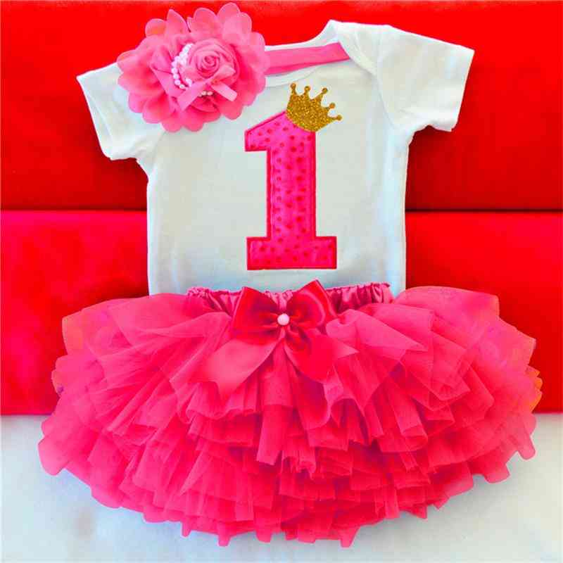 Blommor flickor första födelsedag klänning gåva, baby dop kakaklänningar för fest barn 1 år baby flicka födelsedag klänning