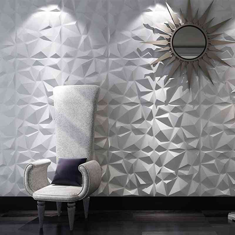12pcs / lot 50x50cm decoración de panel de pared 3d - blanco brillante