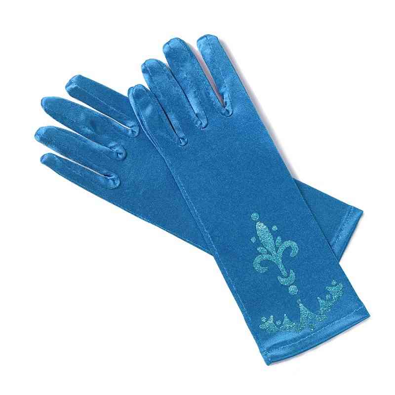 Brocade Long Finger, Printed Girl Elsa Gloves