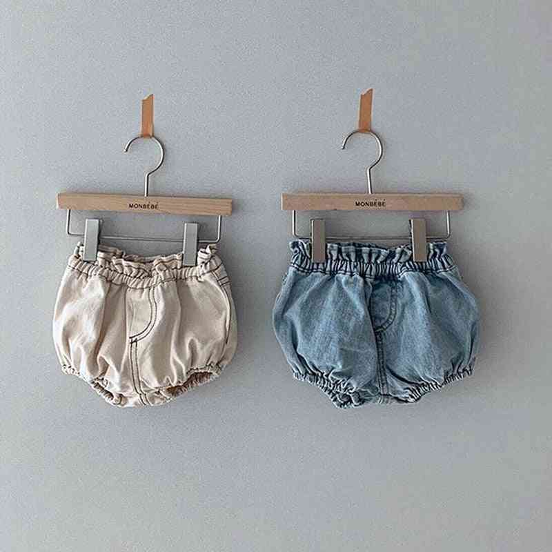 Pantalones cortos de verano para bebés brote cintura niños mezclilla niñas bebés pp pantalones