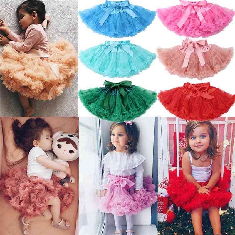 Söt prinsessa toddler girl baby tutu petticoat balett fluffigt lager tull petty kjol party dance wear