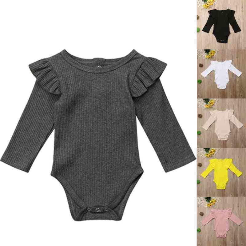 Body pour enfants nouveau-nés en coton uni à volants bebe justaucorps corps tops vêtements pour bébé