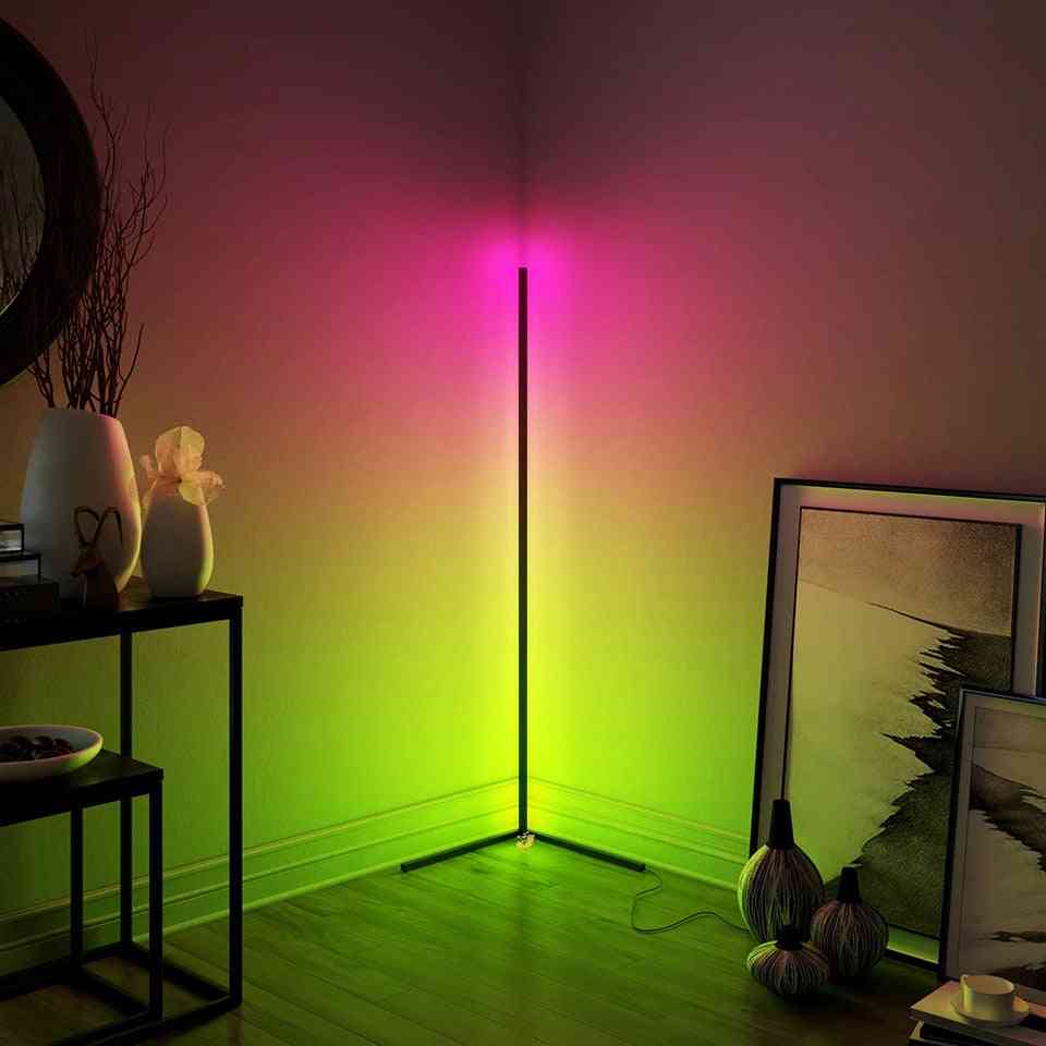 Led Minimal Corner Floor Lamp For Living Room