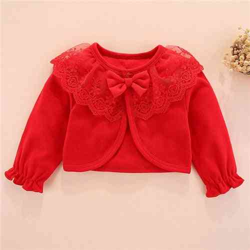 100%cotton Baby Girl Bow Lace Princess Baby Coat