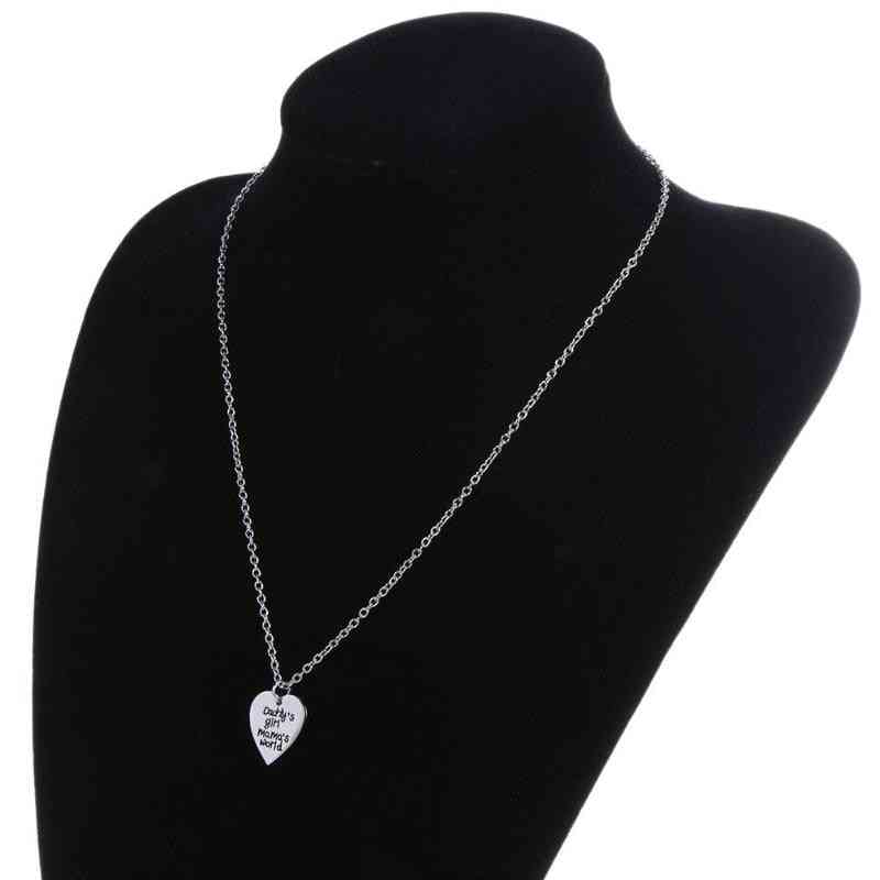 3ks / set milostný náhrdelník, titánová oceľ s jednoduchými krúžkami na kľúče