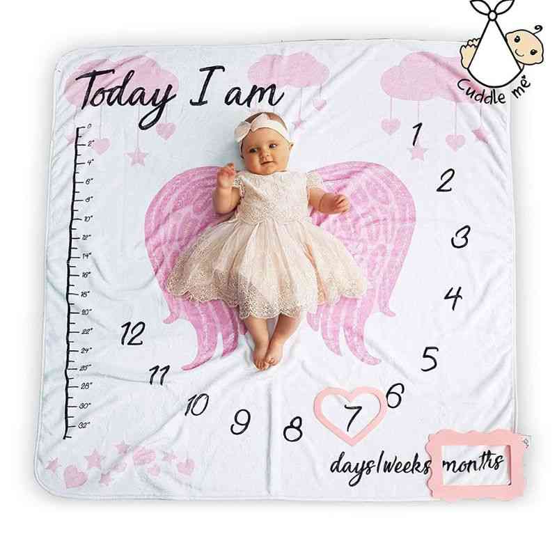 Spädbarn baby fotografi filt prop, tyg kalender för nyfödda pojkar flickor