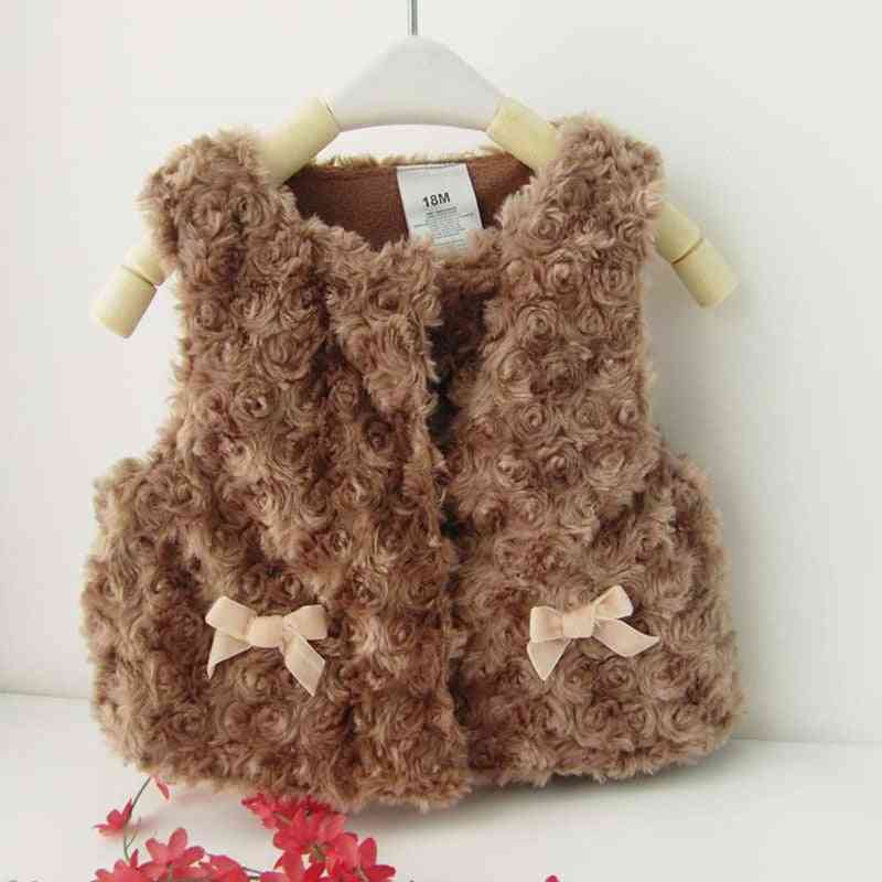Baby herfst winter vest warm, baby imitatie bont vest uitloper jas babykleertjes