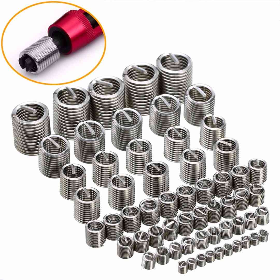60pcs Silver M3-m12, Thread Repair, Insert Kit Set -from Stainless Steel