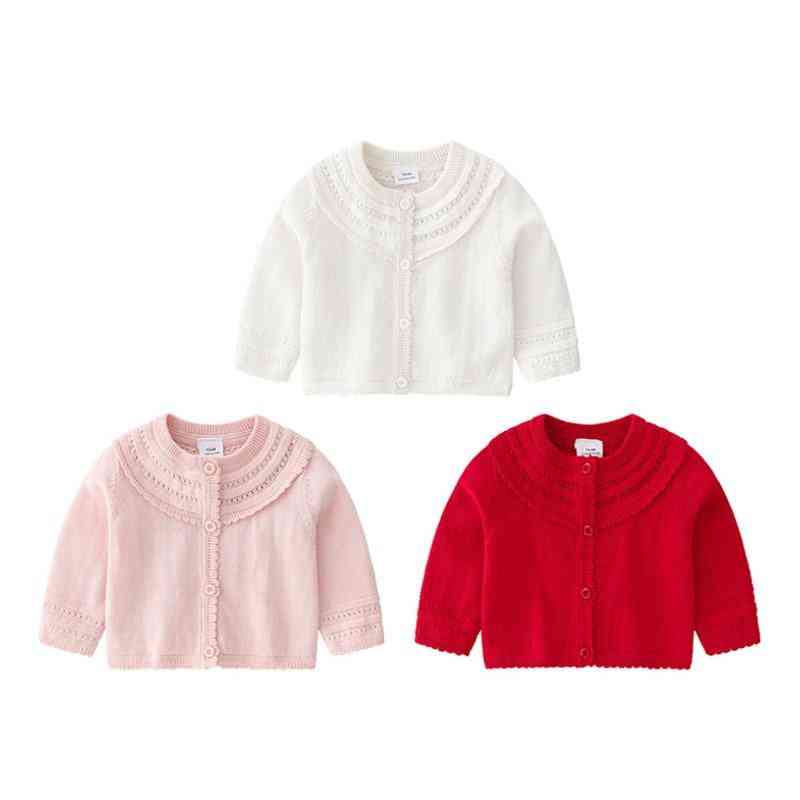 Knitted Long Sleeve Cotton Cardigan Sweater - Newborn Clothing
