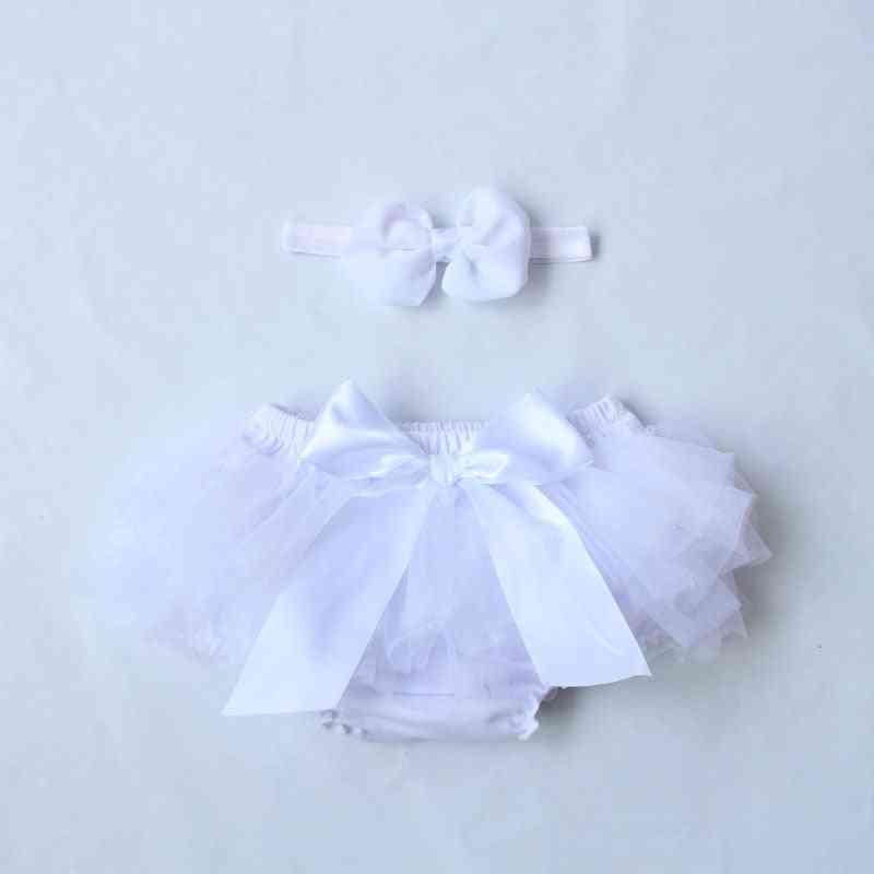 Bloomers bermudas menina para capa de fralda de algodão chiffon bermuda de verão recém-nascido tiara