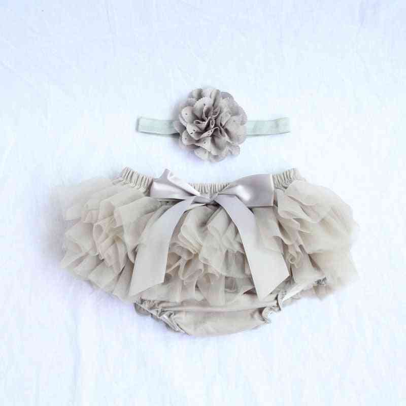 Bloomers bermudas menina para capa de fralda de algodão chiffon bermuda de verão recém-nascido tiara
