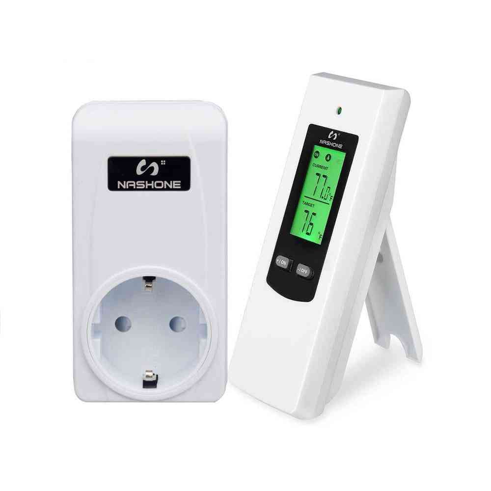 Wireless Thermostat With Lcd Digital Dispaly And Uk/eu/us/usa/fr Plug