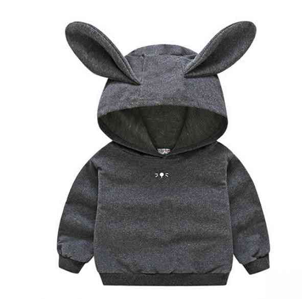 Nyfödd spädbarn babyflicka huva casual jacka / kappa för pojke / tjejer med kanin örat höst vårkläder sportkläder - beige-771 / 9m