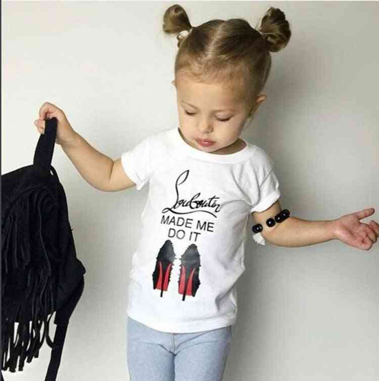 Sommer baby pige tops - bomuld tee shirt print spædbarn tøj kortærmet t-shirt, camiseta infantil menina syhb172153