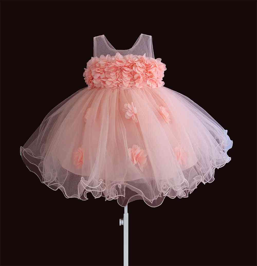 Baby Kleider Kleider Spitze Blume-Kinder Kleidung Prinzessin Hochzeit Taufe, Kinder tragen 1 Jahr Geburtstag Vestido Infantil 6m-4y