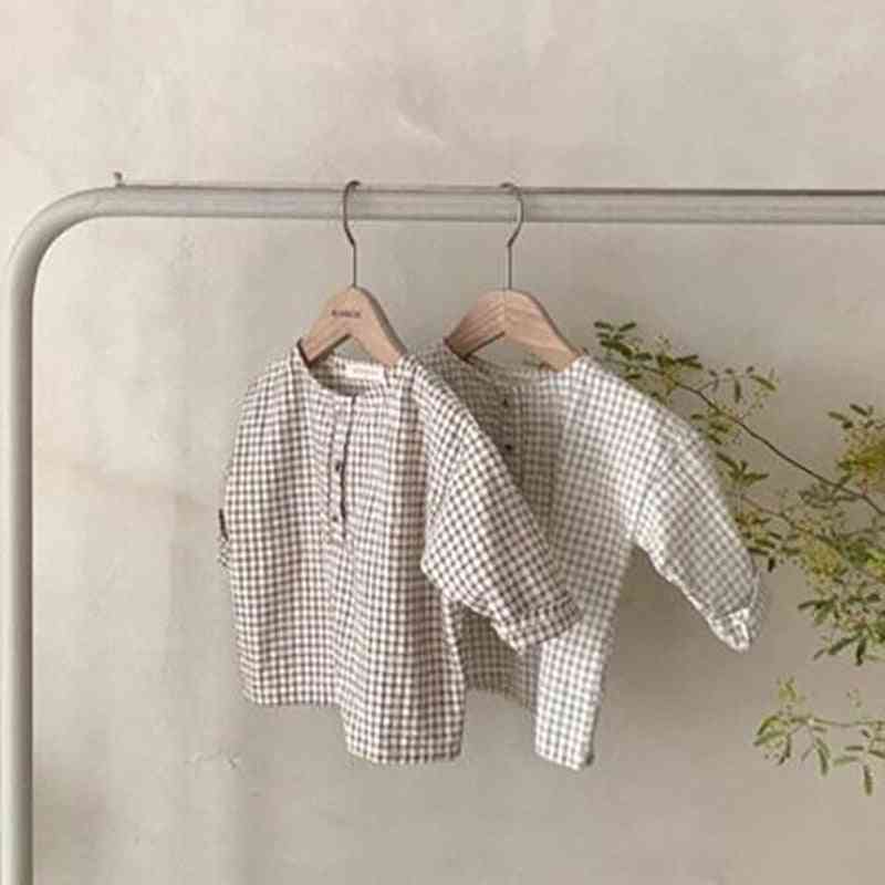 Baby Clothes, Casual Boys Shirts Plaid Infant Blouse