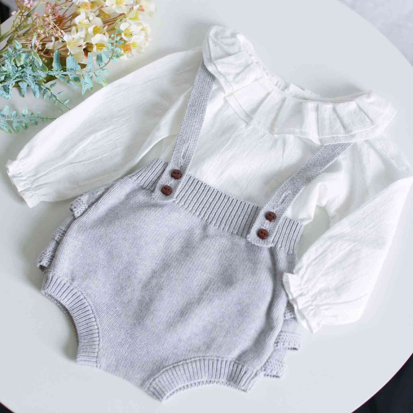 Høst og vinter ny baby onesie dress bukser nyfødte baby klær shorts