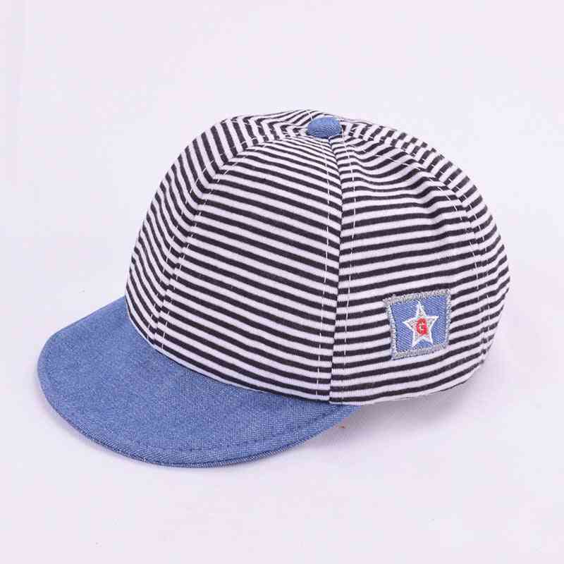 Summer Cotton Baby Hat Cute Casual Striped Baby Sun Protect Hats Caps