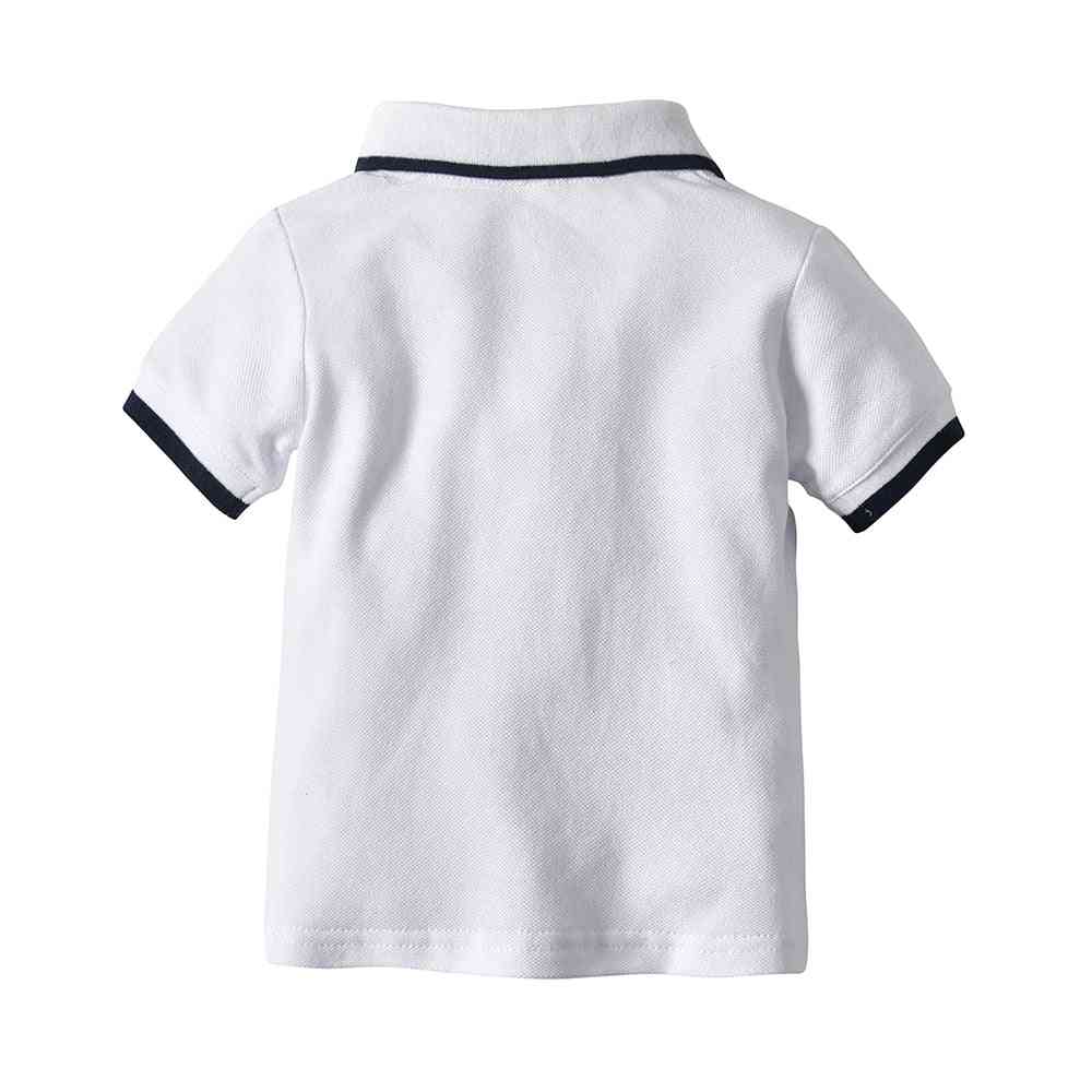 Sommar baby pojke mode gentleman t-shirt kort ärm bomullstoppar spädbarn kläder