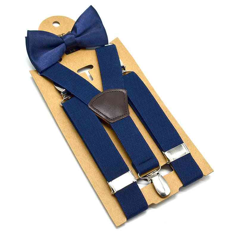 Baby Boy Braces Suspenders Luxury Bow Tie Set