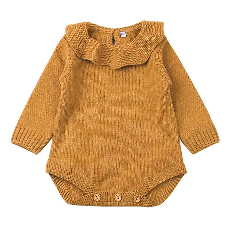Nyfødt baby sweater - bodysuits spædbarn piger / drenge strik vinter varme jumpsuits outfits sæt - prinsesse små børn tøj kostumer