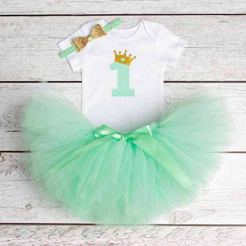 Baby Girl First Birthday Outfit - Summer Infant Christening Suits