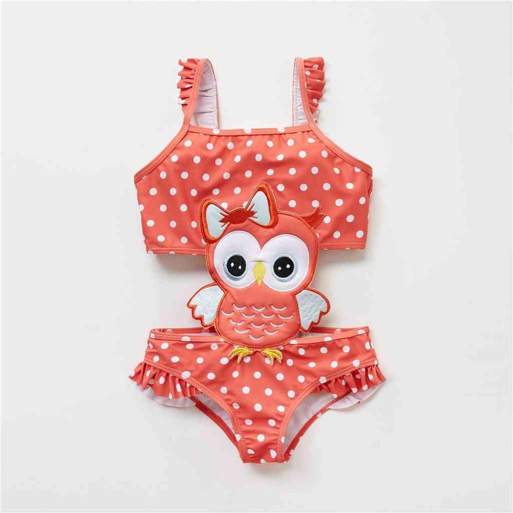 Roztomilá sova / zmrzlina / včelí vzor z jedného kusu plaveckého oblečenia pre dieťa