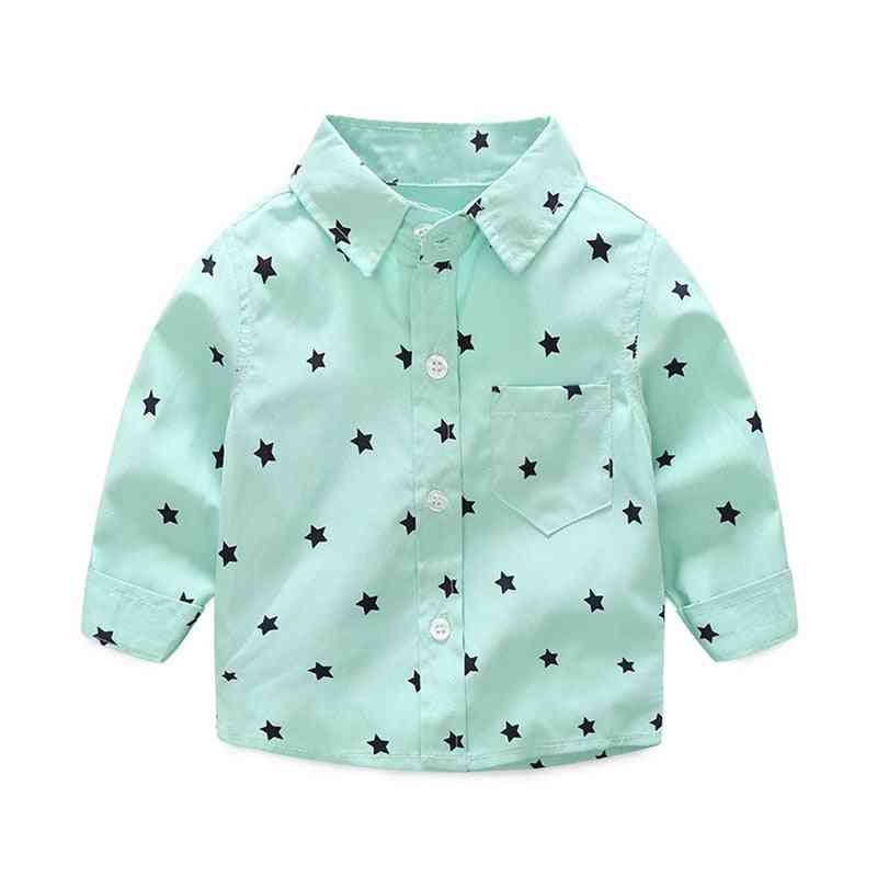 Camicie estive per neonati, stelle stampe casual manica lunga top abbigliamento neonato - a / 3m