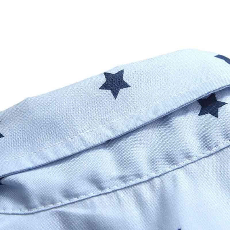 Summer Stars Prints, Casual Long Sleeve Shirts For Infant Baby Boy