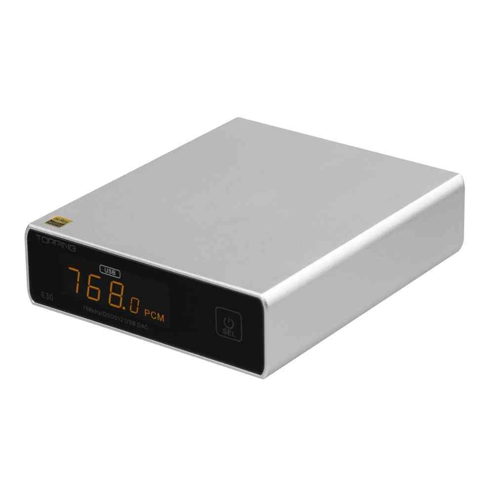 Topping e30 mini hifi-usb-dac, ak4493 decoder xmos / xu208 32bit / 768 kHz dsd512 - schwarz