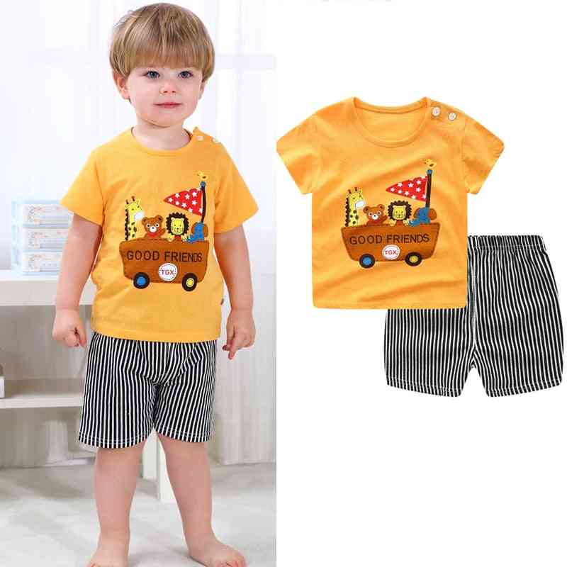 Sports Clothing Tracksuit - Tshirt With Shorts Sets For Baby Boy