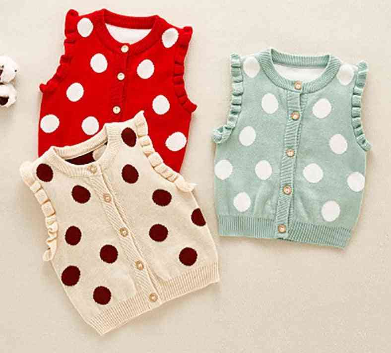 Sodawn Baby Vest, Autumn Casual Tops Pullover Sweater, Dot Print