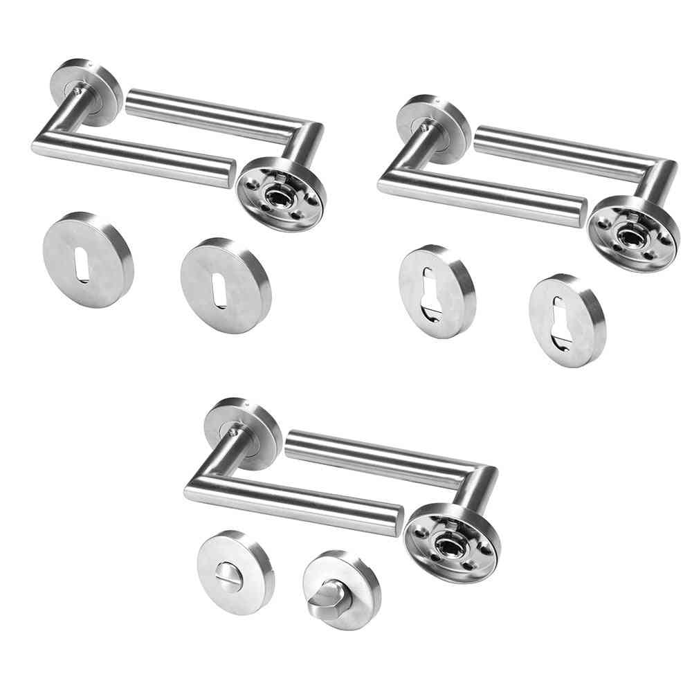 Stainless Steel Door Handle Set-contemporary Design Lever With Concealed Screws