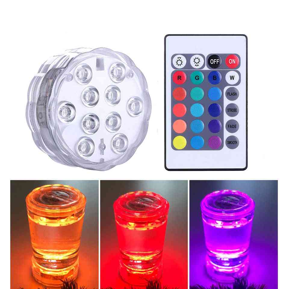 Underwater Light, Waterproof Battery Operated Submersible Led Lamp
