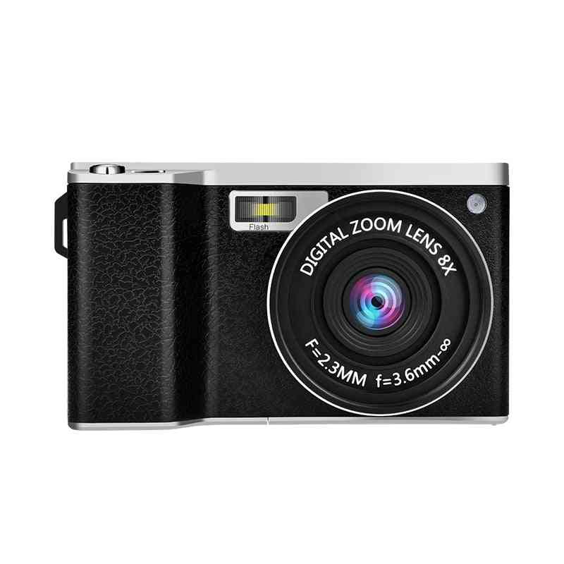 Videoregistratore full hd 1080p, 24mp, zoom 8x, fotocamera digitale touch screen da 4.0 pollici - nera / senza scheda di memoria