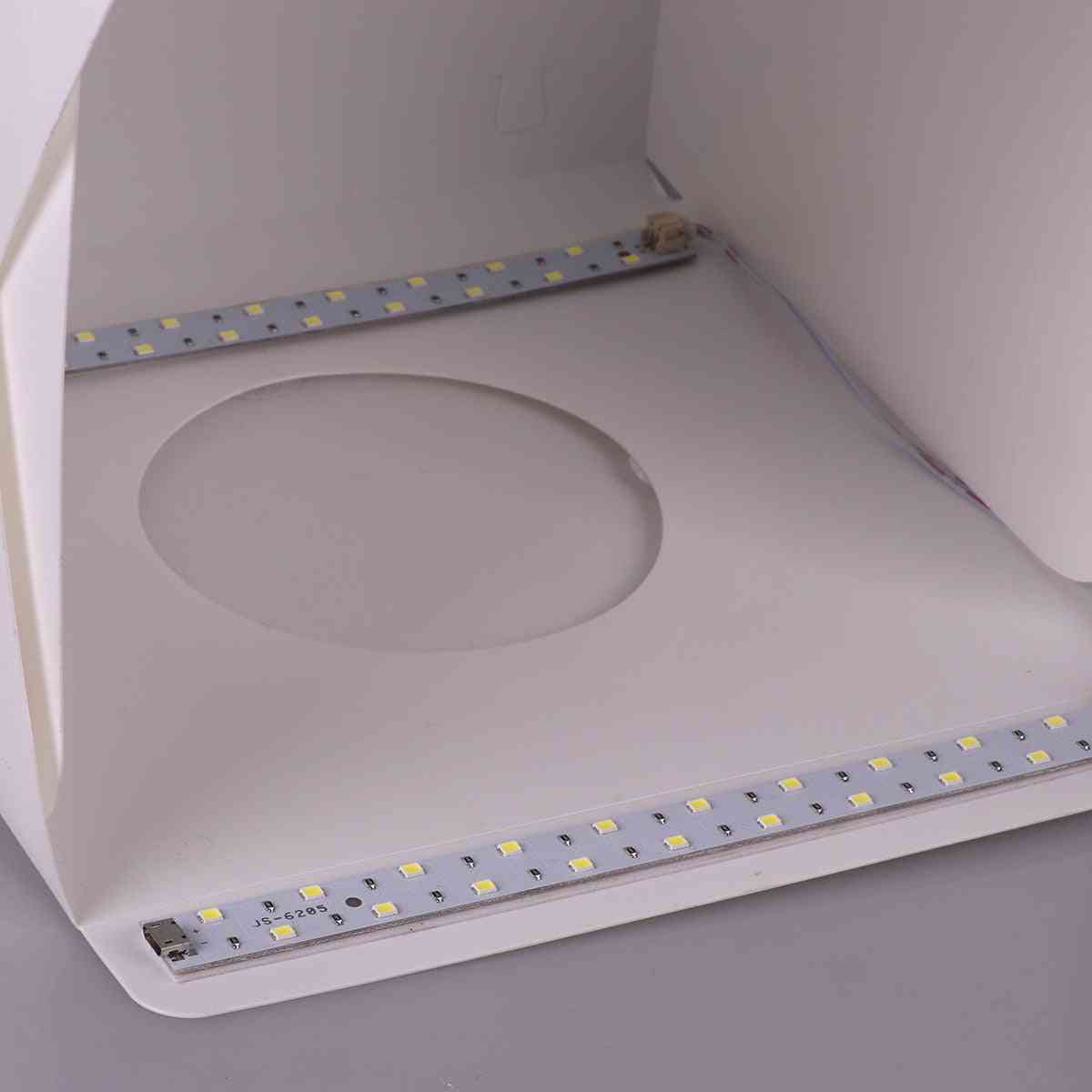 Mini fotostudio-kit (med 2 LED-paneler, 20 LEDs för varje panel) -