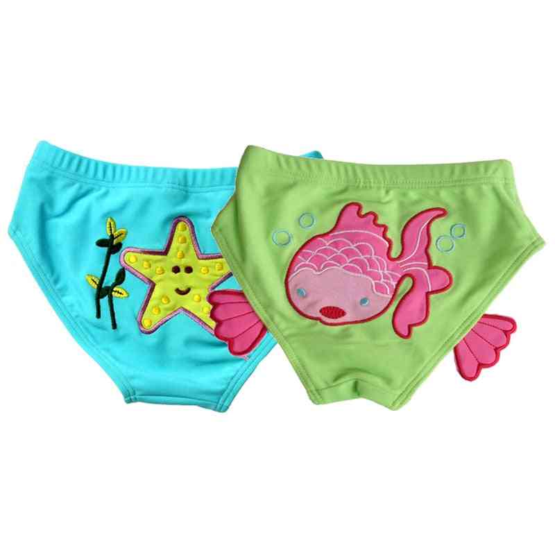 Iyeal 2stk / parti baby badetøj - mode svømmeble bleer piger / drenge badedragt, spædbørn svømning børn badedragt med shorts - en gruppe / 3m