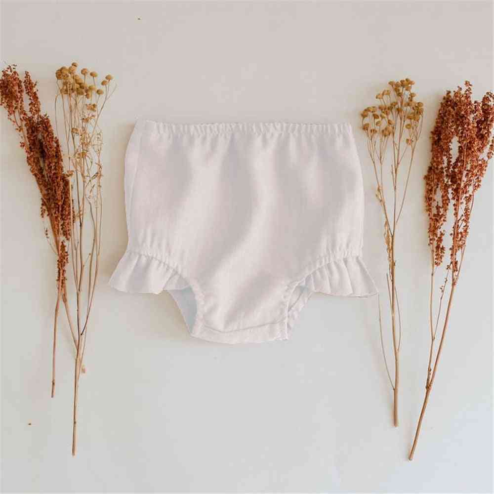 Spædbarn baby baby pige solide shorts, bomuldsbunde pp shorts blomstrer-børn piger sommer trusser til 0-2y