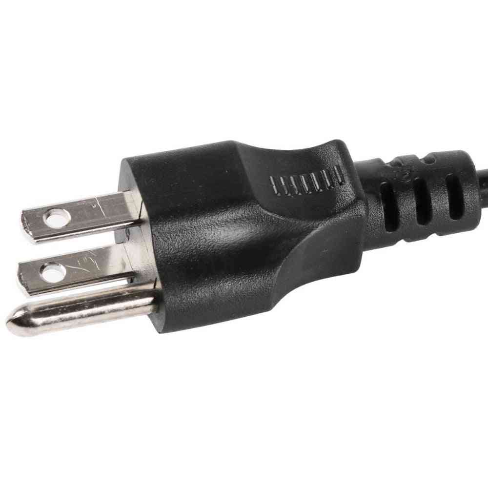 Cable del cable de alimentación de CA del enchufe de 3 clavijas de EE. UU. Y la ue para pc portátil