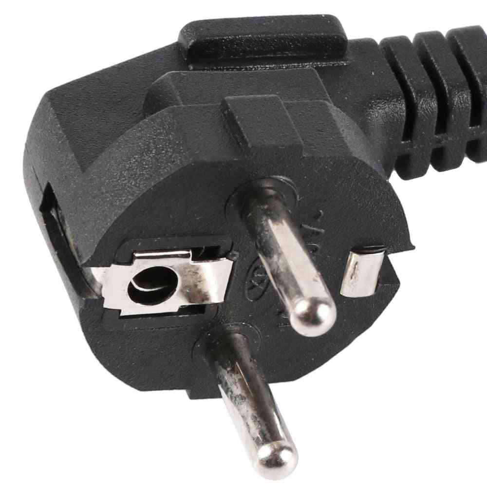 3 Prong Us And Eu Plug - Ac Power Cord Cable For Laptop / Pc