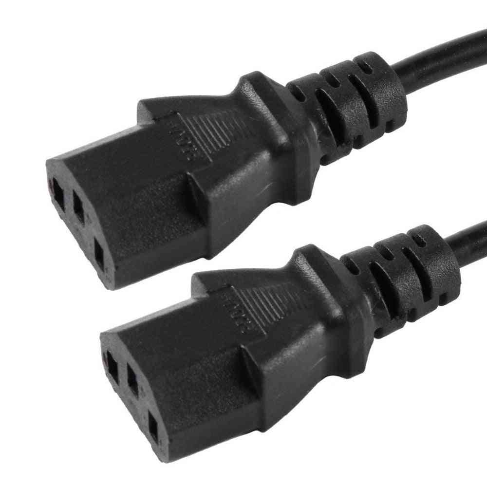 3 Prong Us And Eu Plug - Ac Power Cord Cable For Laptop / Pc