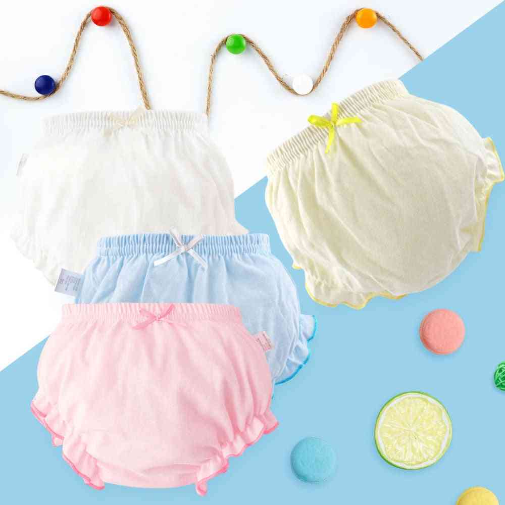 Cotton Underwear Panties, Baby Infant Fashion Bow Lace Underpants